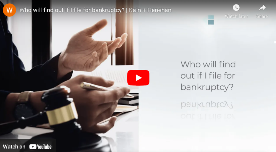 Video regarding bankruptcy privacy
